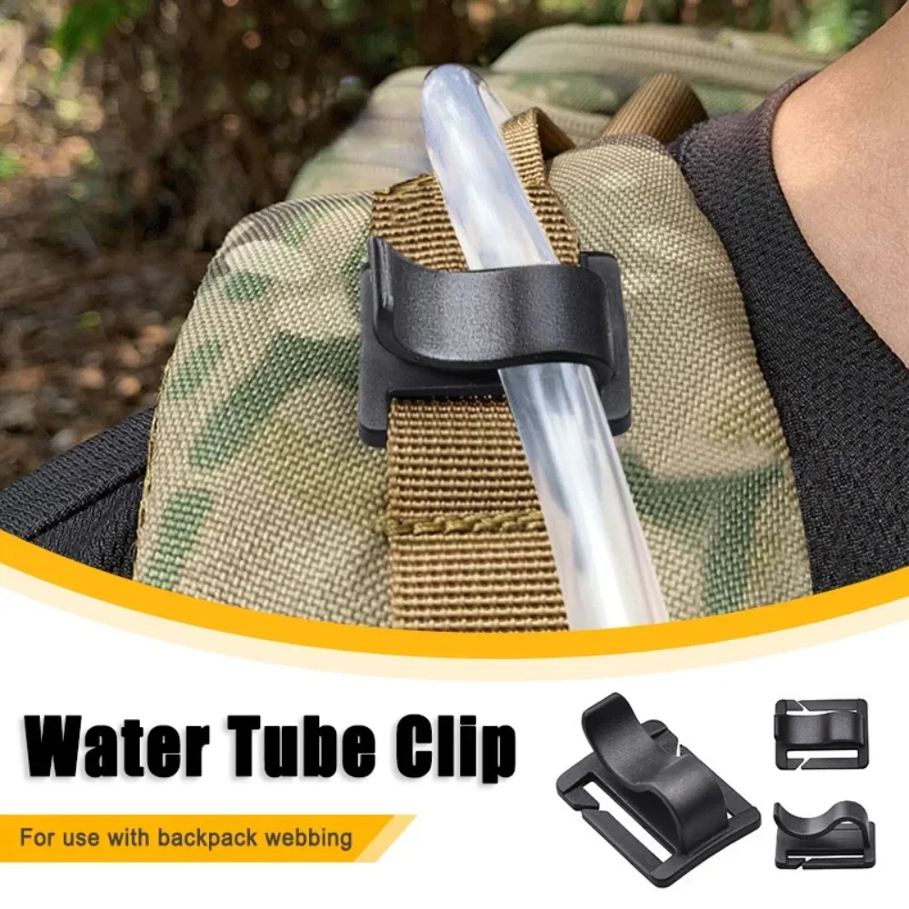 2/4pcs Rotatable Hydration Bladder Drinking Tube Trap Hose Webbing Clip Pack Tube  Webbing Clip Holder Hydration Backpack