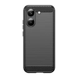 Shockproof Anti - Slip Silicone Phone Cover with Brushed TPU Bumper for Poco X8 Pro (Black)