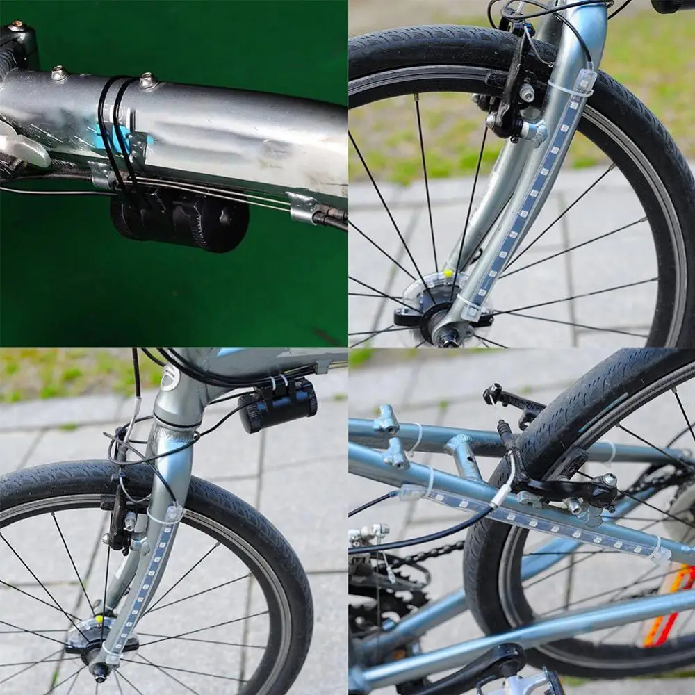

LED Light Bicycle Light Bicycle Hot Sale MTB Bike Bicycle Front Rear Fork 12-8 Modes Strip Bar Wheel Decor Lamp Bicycle Lights