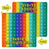 9x9 Multiplication 9+9 Addition 1-100 Counting Numbers Push Pop Bubble Fidget Sensory Math Educational Toys for Kids 3
