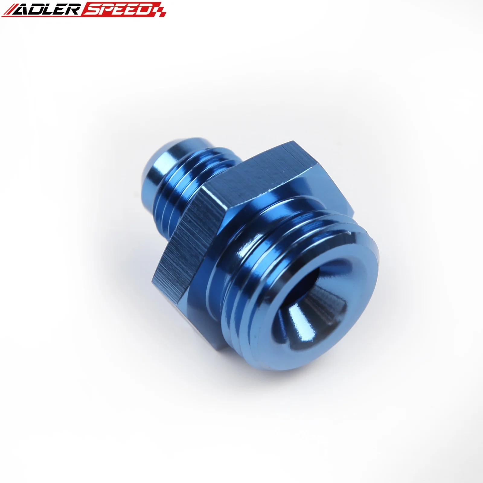 ADLERSPEED -6AN AN6 JIC 남성 - 7/8 x 20 UNF 직선 호스 피팅 어댑터 파란색