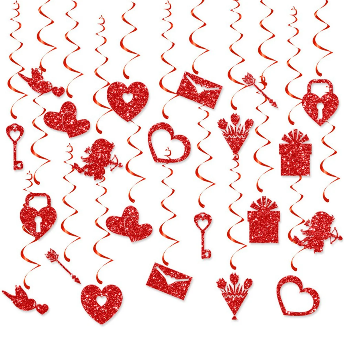 

Valentine's Day Theme Party Decoration Spiral Spiral Charms Valentine Dating Atmosphere Decoration Props