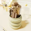 360° Rotating Makeup Brushes Holder With Lid Lipstick Organizer Cosmetic Storage Make Up Tools Box Jewelry Pencil Case Container 4