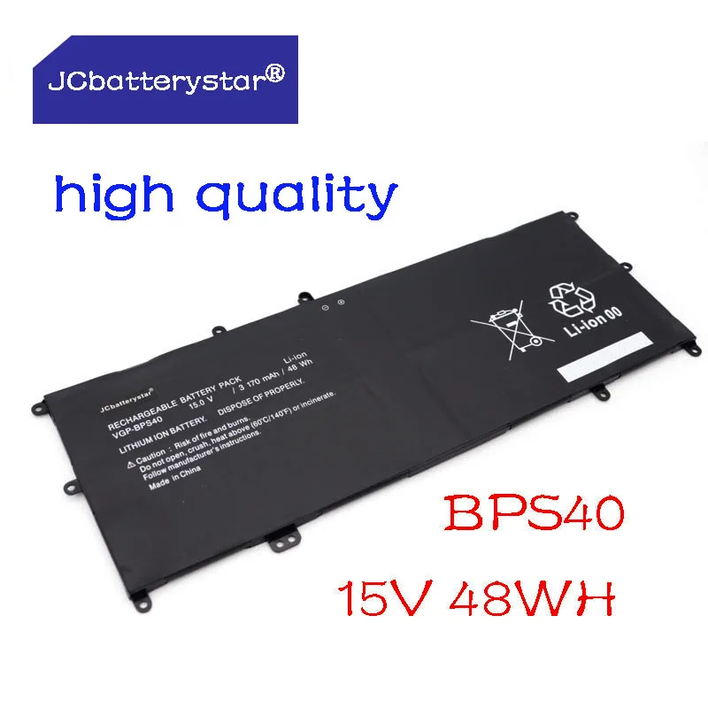 

JCbatterystar new VGP-BPS40 Laptop Battery For SONY Vaio Flip 14A SVF14N SVF 15A SVF15N17CXB VGP-BPS40 Free 2 Years Warranty