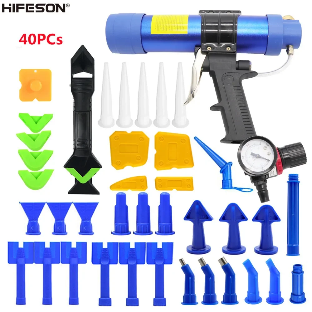 Pneumatic caulking gun 310ML Caulking Gun Pneumatic Cartridge Dispenser Silicon Sealant Applicator Glass Gluing Tool Construction Caulking Gun
