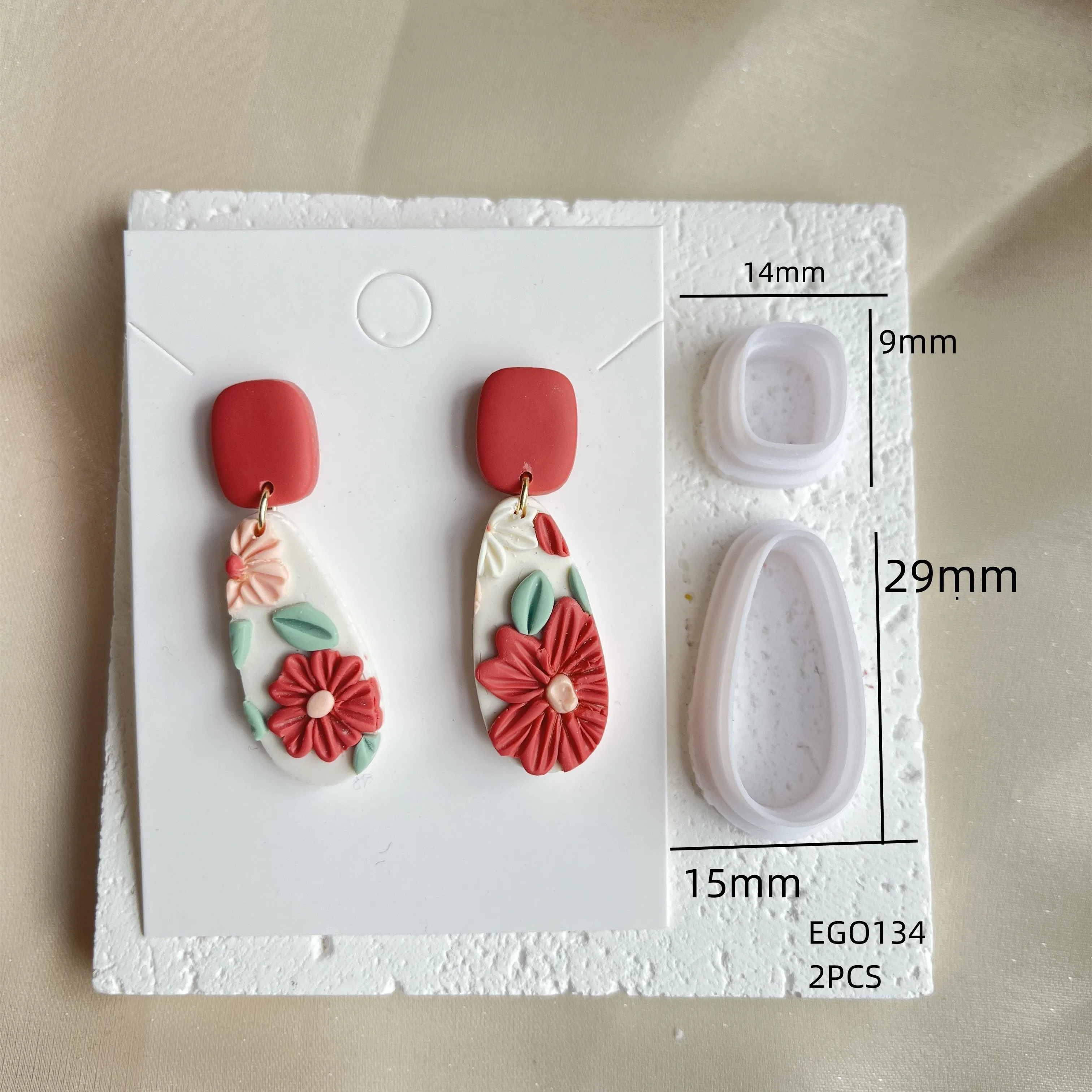 Weiche Keramik Ohrringe Polymer Clay Cutter Grenze Geometrische Muster Form DIY Ton Ohrringe Schmuck Anhänger Ton Werkzeuge – Detail 5