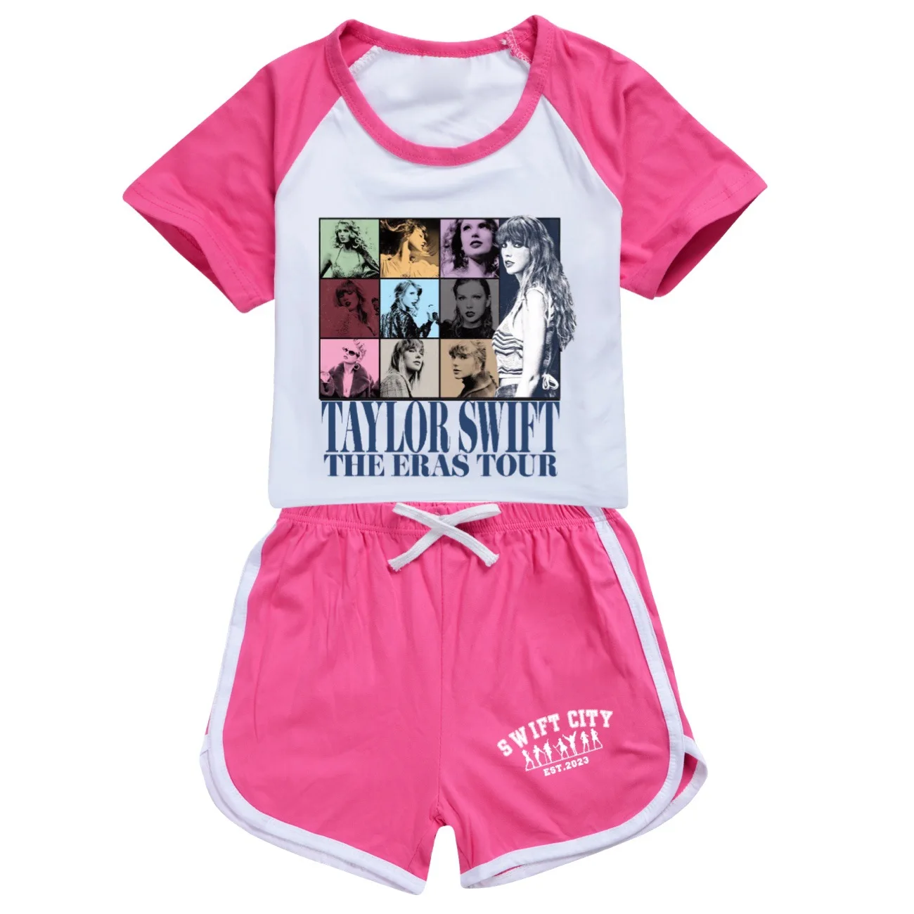 

Taylor swift Girls Boy Summer Clothing Suits Kids Sports T shirt+Shorts 2PC Set Children Clothing Casual comfort outfits Pyjamas