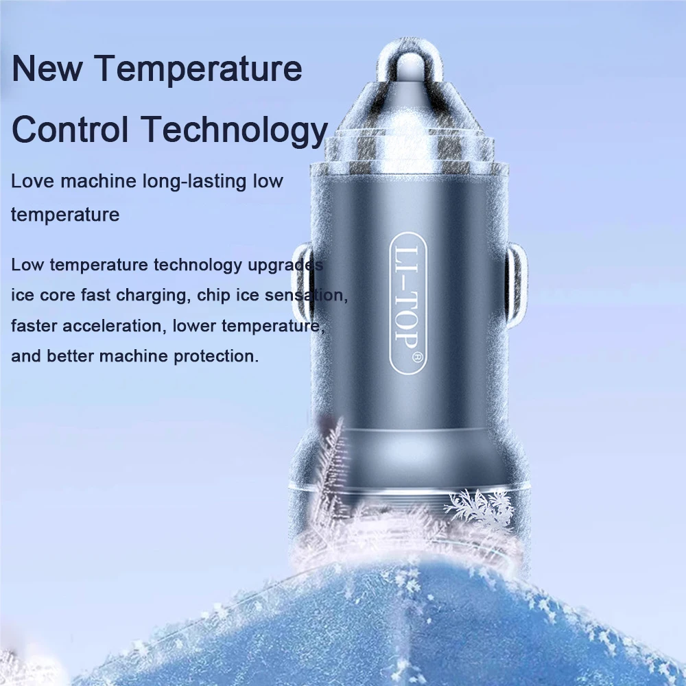 Dual USB Port Car Charger Fast Charging Head for Mobile Phones