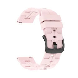 22mm Replacement Silicone Strap - Universal Wristband Bracelet in Black for Redmi Watch 3 Lite (Pink)