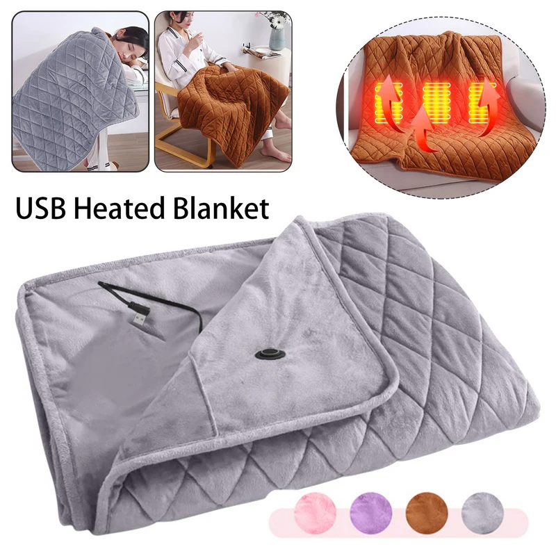 4ColorsUSBElectricBlanketsThickerHeaterHeatedBlanketMattressThermostatElectric