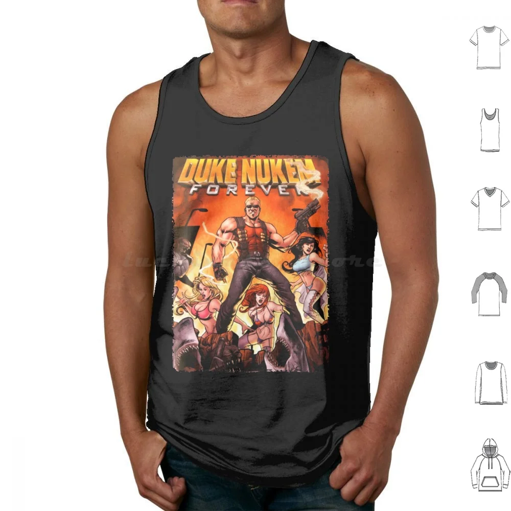 Nukem Canotte Stampa Cotton Nukem The Nukem Nukem 3D Nukem Forever Bomshell Military Marines Little Jimmy Captain