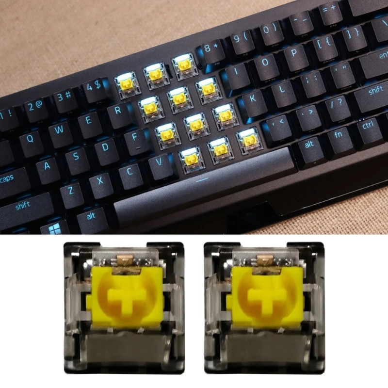 2PCS Keyboard Switch RGB Yellow Switches for razer Blackwidow V3