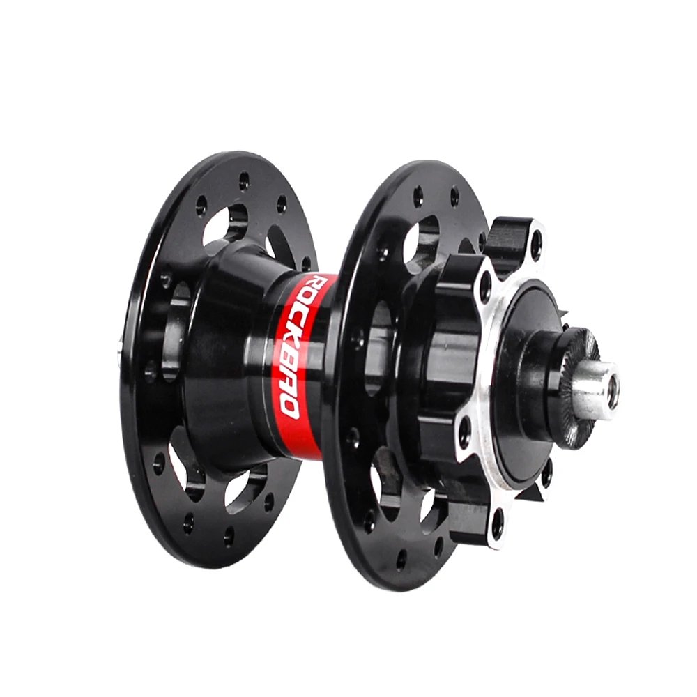 Folding Front Drum 74mm Small Wheel Disc Brake V Brake Aluminum Alloy 2 bearing 20 24 32 36Hole Black and Red Wheel Hub