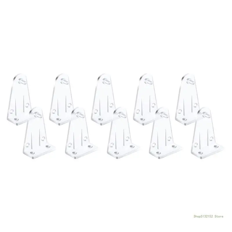 QX2E 10 Pieces Hold Down Brackets Clear Plastic Blinds Bottom Holder Clips Replacement for 2 Inch Horizontal Blinds Shades