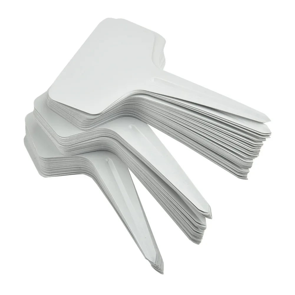 

100PCS Garden Labels T-type Gardening Plant Classification Sorting Sign Tag Nursery Pots Writing Plate Board Garden Mark Tools
