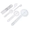 6 Pcs Finger Joint Goniometer Kit Medical Ruler Protractor Angle Spinals Plastic 6