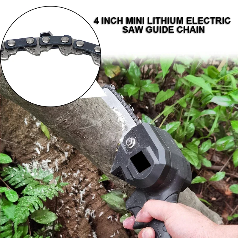 4 Inch Mini Electric Steel Chainsaw Chain Electric Saw Accessory Replacement Chain for Electric Pruning Saw Garden Logging Tools