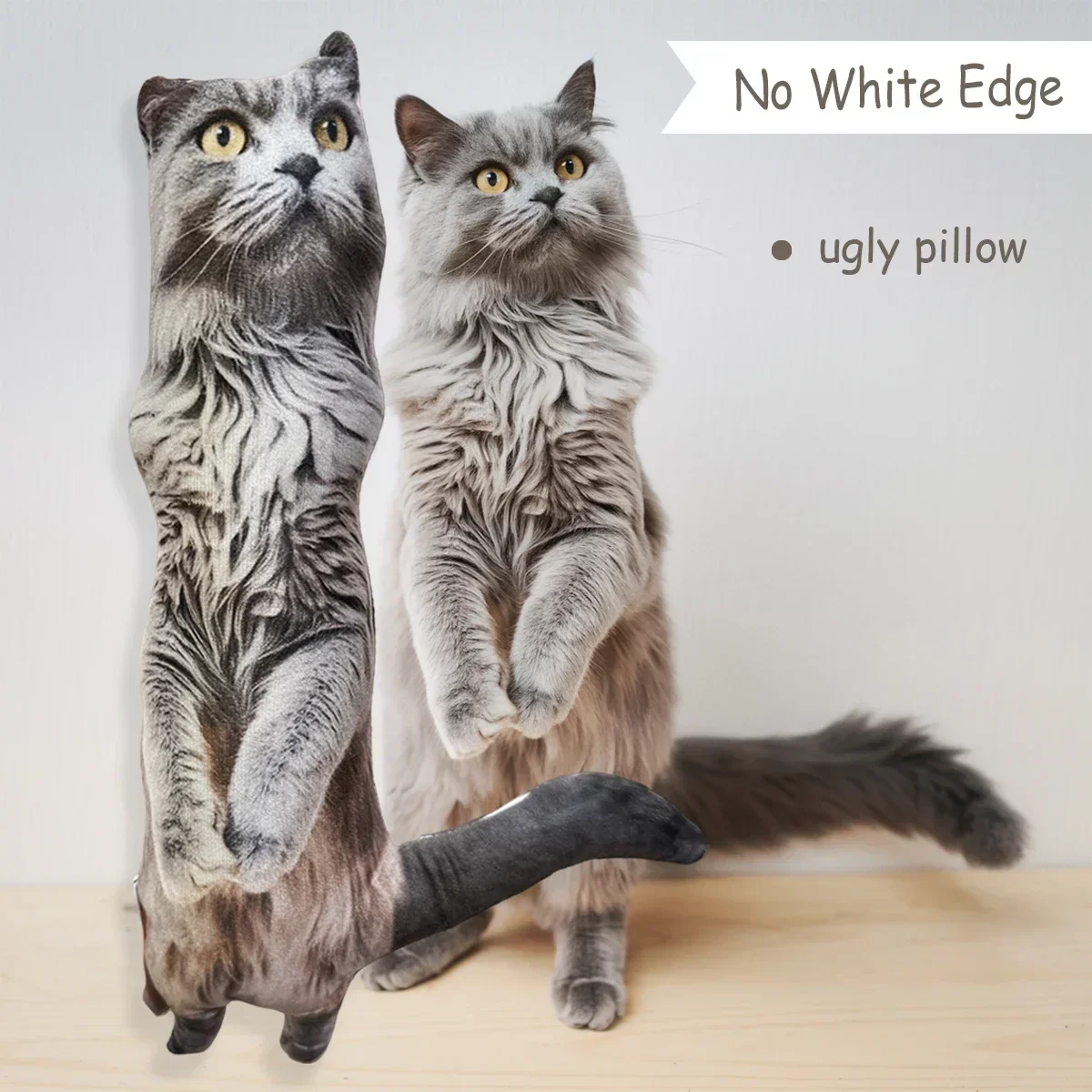 Ugly Cat Dog Zany Pillow,Custom Pet 3D Shape Pillow,Personalized Pet Pillow From Photo,Pet Loss Memorial Gift,Stuffed Toys Dolls 2