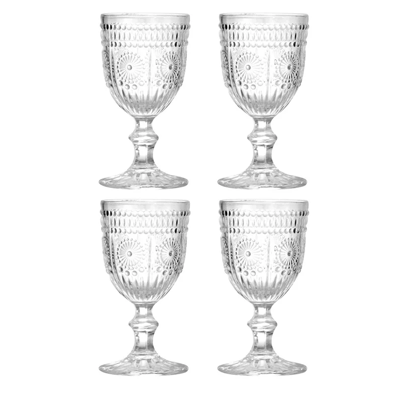 4pcs Set Champagne Cup Red Wine Glasses Luxury Sets Crystal Diamond