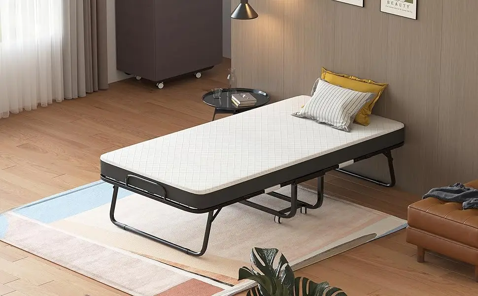 Description Picture 6 of itemFolding Bed with Mattress, Upgraded 5" Memory Foam Mattress Portable Foldable Guest Bed for Adults, Cot Fold Up Day Bed Ro