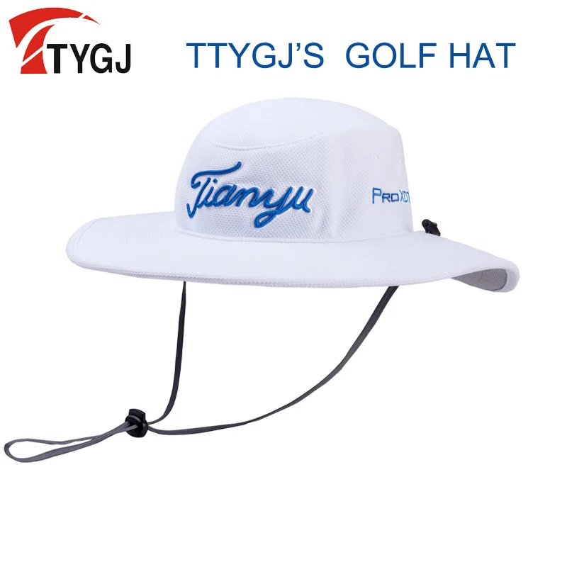 Golf Ball Cap Men'S and Women`S Round Top Sun Hat Big Brim Fisherman'S Cap Sports Casual sports sun hats,golf caps