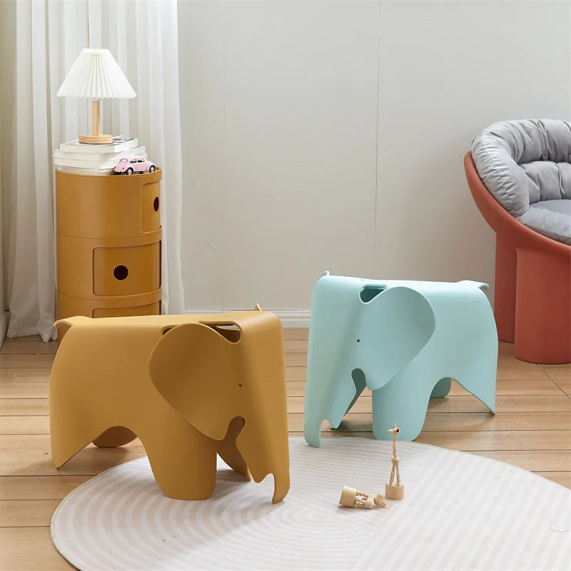 

The manufacturer supplies ins Nordic style creative decoration elephant chair for shoe changing chair stool cute kindergarten ch