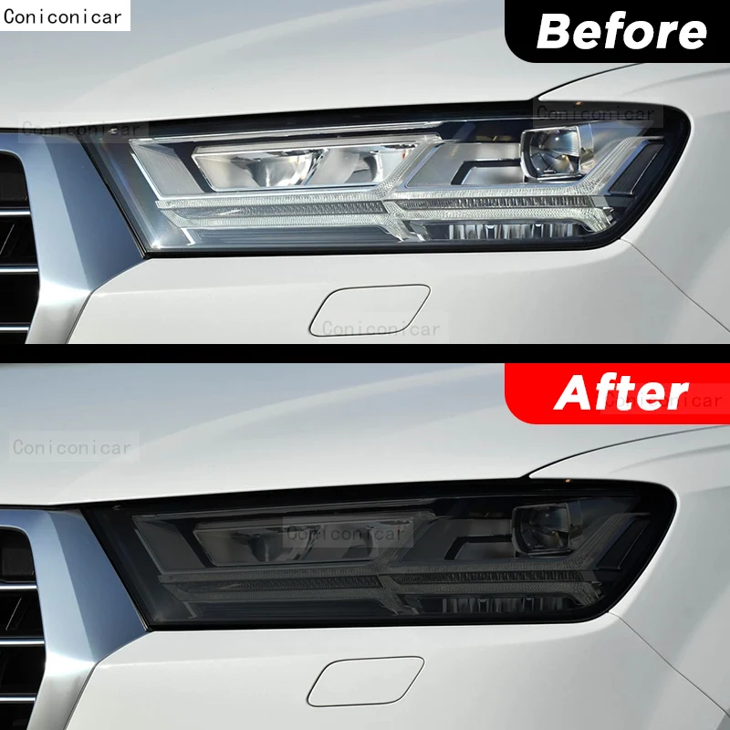 For Audi Q7 4M 2016-2023 Car Exterior Headlight Anti-scratch Front Lamp Tint  TPU Protective Film Repair Accessories Stickers - AliExpress