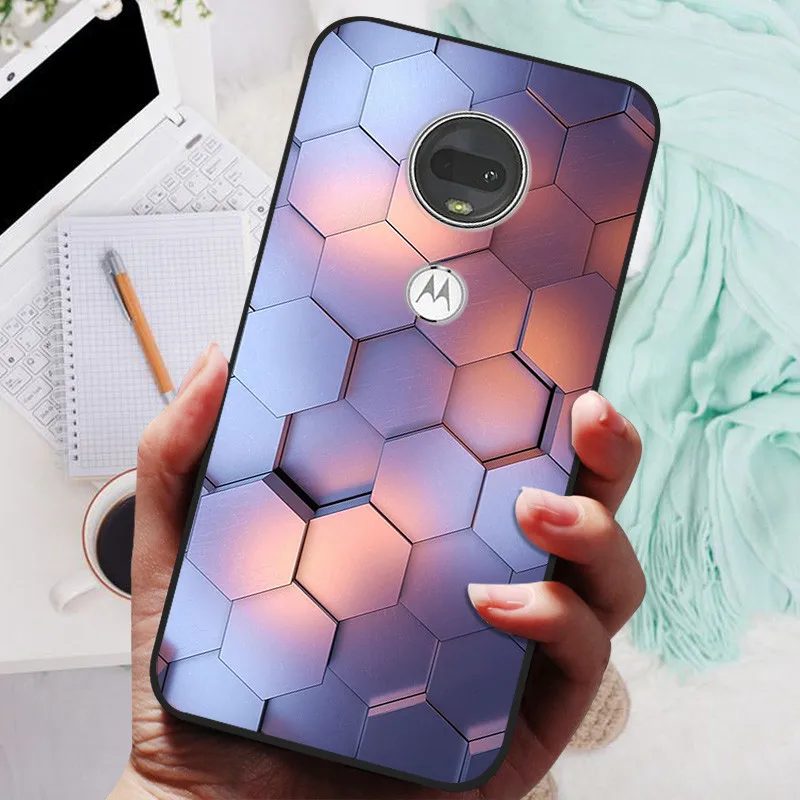 Stylish Soft TPU Protective Case - Fashionable Painted Cover for Motorola Moto G7 Series