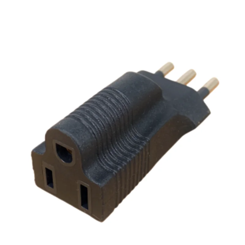 1PCS Italy Male Plug to USA AC Nema 5-15R Female Power Adapter US 3 Prong to Italy Travel Plug Connector plug adapter power plug adapter