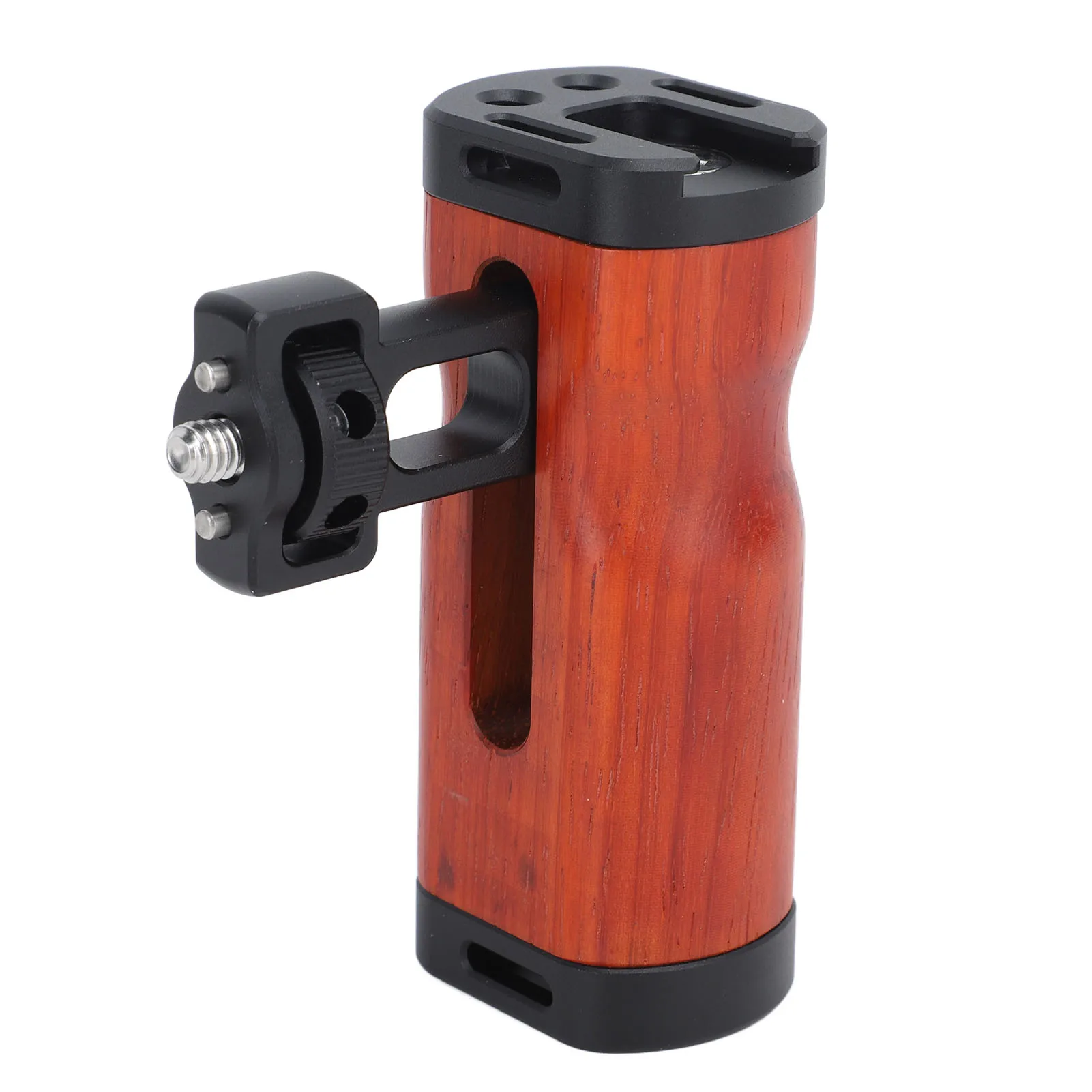 Camera Cage Camera Handle Grip Side Handle Grip Universial Camera Cage Left Right Side Wooden HandGrip Cold Shoe Mount 1/4in Screw YELANGU