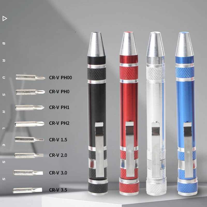 

Disassembly Screwdriver Aluminum Alloy Pen Type Multifunctional Eight-in-One Screwdriver Set DIY Mobile Phone Repair