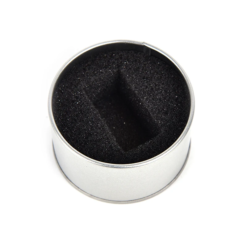 Silver Round Metal Jewelry Watch Box Display Case Watch Box Holder 6.5*4cm watch storage box watch storage bag watch storage pouch watch display stand
