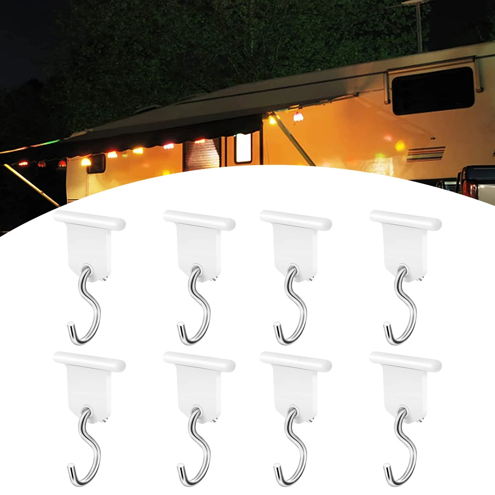 8pcs Universal Awning Coat Hook Hook Racks For RV Camping Caravan Tent