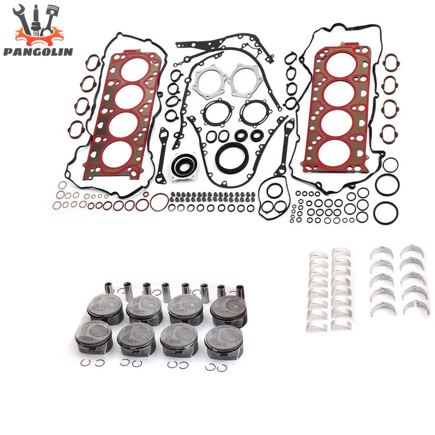 

Engine Overhaul Pistons Gasket Kit for Porsche Cayenne Panamera S 4S GTS 4.8L V8 94810323023 94810304824 94810417305 484.980