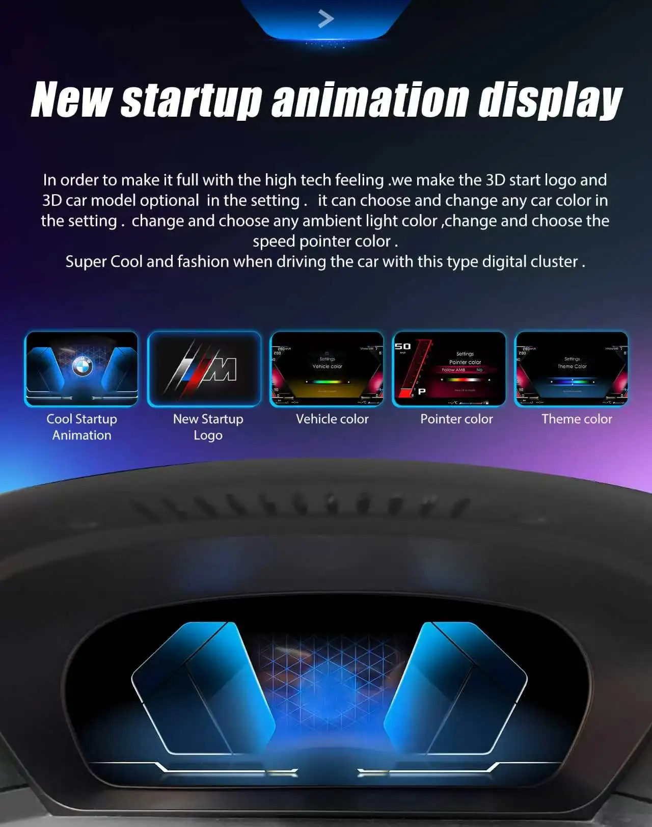 Pantalla LCD Digital para el Tablero de Instrumentos de BMW Serie 3 E90 E91 E92 E93 Años 2005-2012 con Panel de Navegación, Velocímetro, Cabina Virtual 8