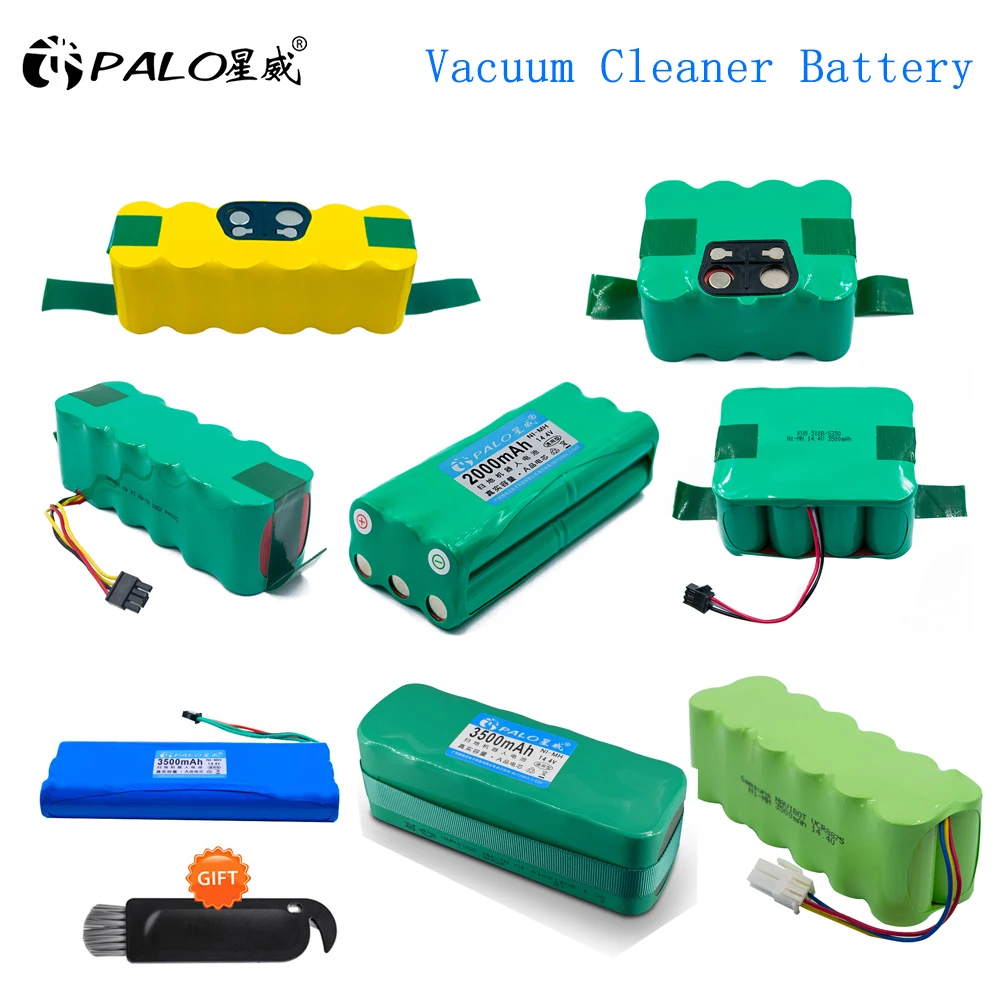 Palo-ni-mh Bateria de Aspirador para Irobot Roomba Kv8 Neato Botvac Samsung Navibot Kitfort Kt504 14.4v 3500mah 2000mah Tipos