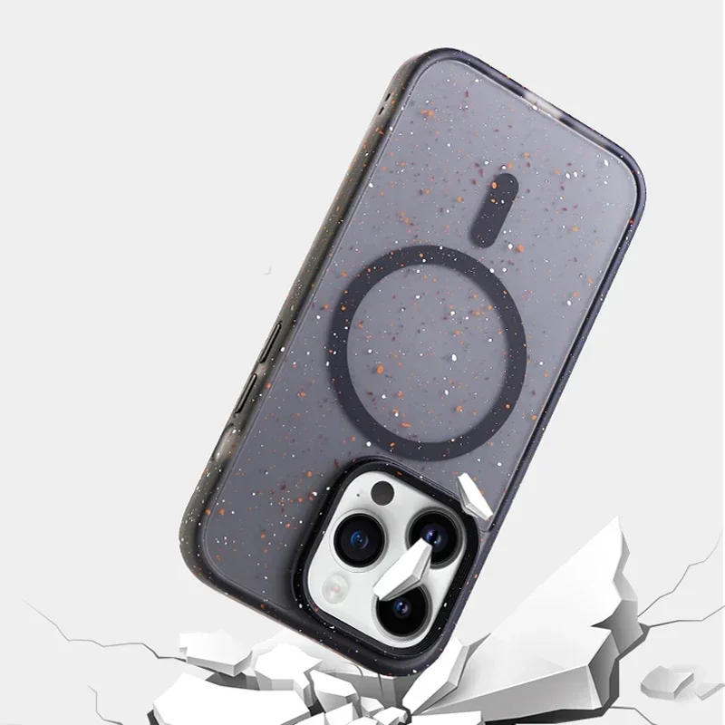 For iPhone 14 Pro Max Capa Celular ELVEV Shockproof Matte PC + TPU Magnetic Case for Magsafe Funda for iPhone 13 Pro Max