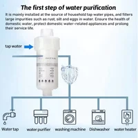 5'' PRE FILTER Water Filter Cartridge Washing Machine Filter with Adapter Bathroom Water Heater Toilet Household Purifier 2