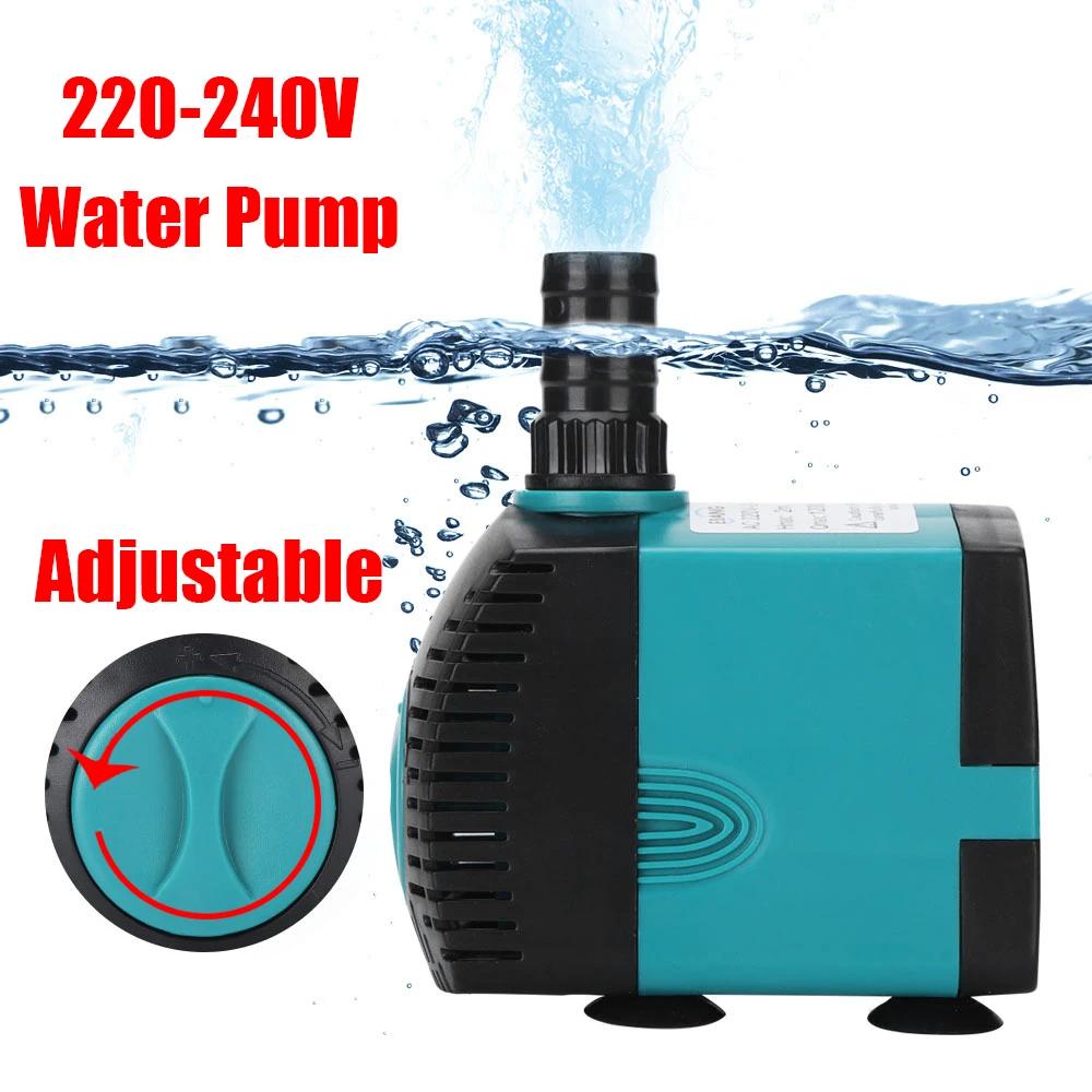 EU 220V-240V 3-60W Aquarium Submersible Water Pump Fountain Filter Fish Pond Quiet Water Pump Tank Fountain Side Suction water pump aquarium water pump fish tank pump