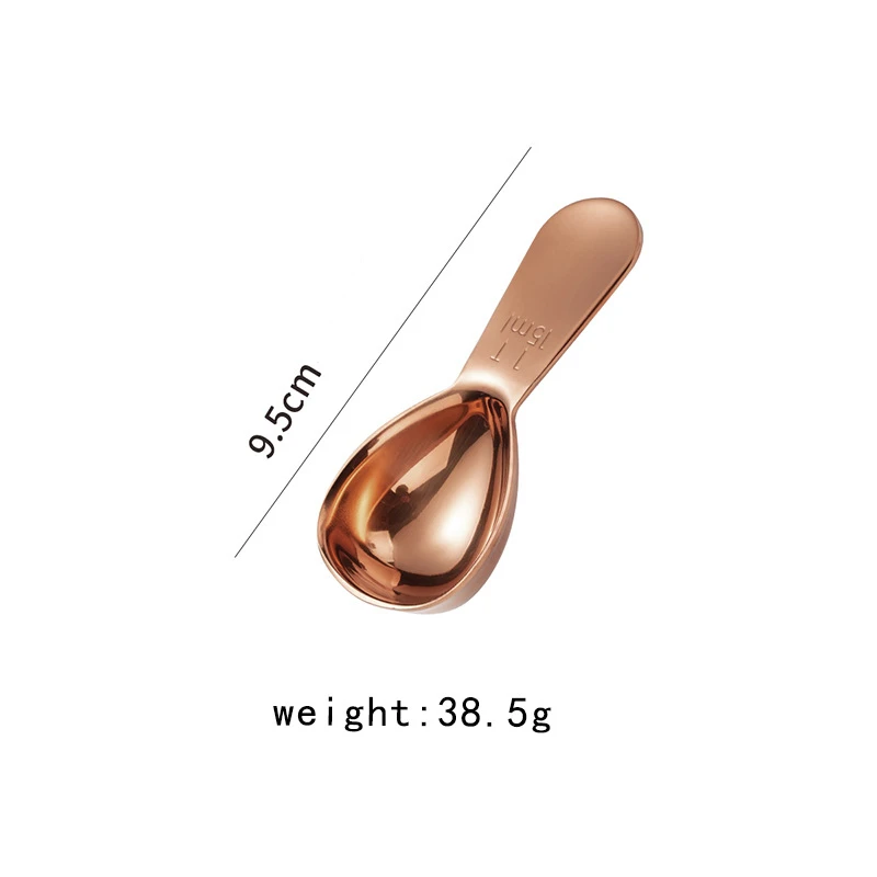 Premium Ergonomic Stainless Steel Coffee Scoops - 1 & 2 Tablespoon Options