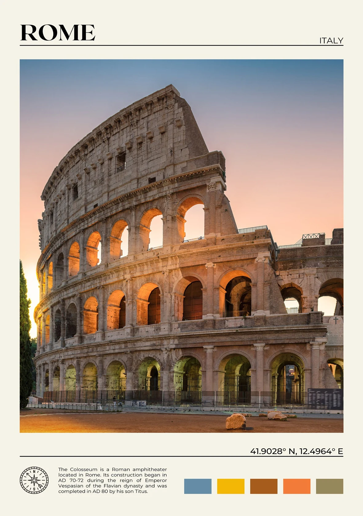 thumbnail image 1 of Póster de paisaje de viaje de Italia, Sicilia, Calabria, Lago Como, Florencia, Roma, Portofino, pintura en lienzo, arte de pared, imagen para decoración del hogar y la oficina, 1 of 5