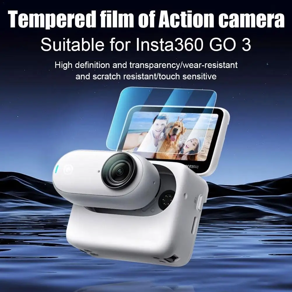 

Жесткое закаленное стекло для Insta360 GO 3, Защитная пленка для камеры, Защитная пленка для экрана/объектива для Insta360 Go3, аксессуары для экшн-камеры