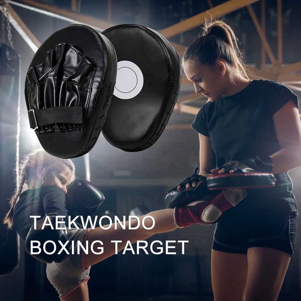 Curved Boxing Hand Target PU Leather 5-Finger Hand Target Breathable Boxing Focus Pad Muay Thai Pads for Martial Arts Training