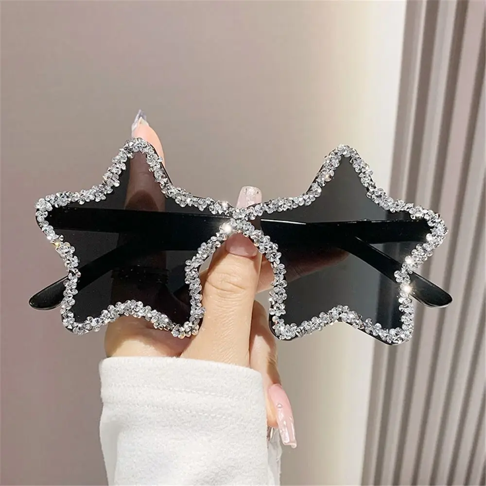 

Star Shaped Sunglasses for Women, Vintage Bling Rhinestone Pentagon Sun Glasses Retro Shades Glasses for Dance/Party/Halloween