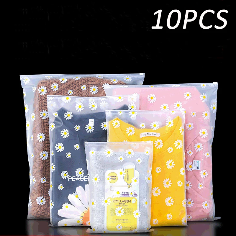 

10 шт., водонепроницаемые пластиковые пакеты на молнии для хранения обуви