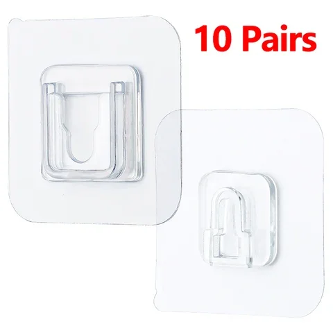 

Wall Hooks Hanger Strong Transparent Suction Cup Holder For Kitchen bathroom Photo frame Mirror Hooks Double-Sided Adhesive