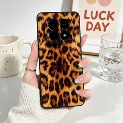 Luxurious Black Soft Cover with Brown Leopard Print Phone Case - RM Note 15 Pro Plus (111HA0601HSE)