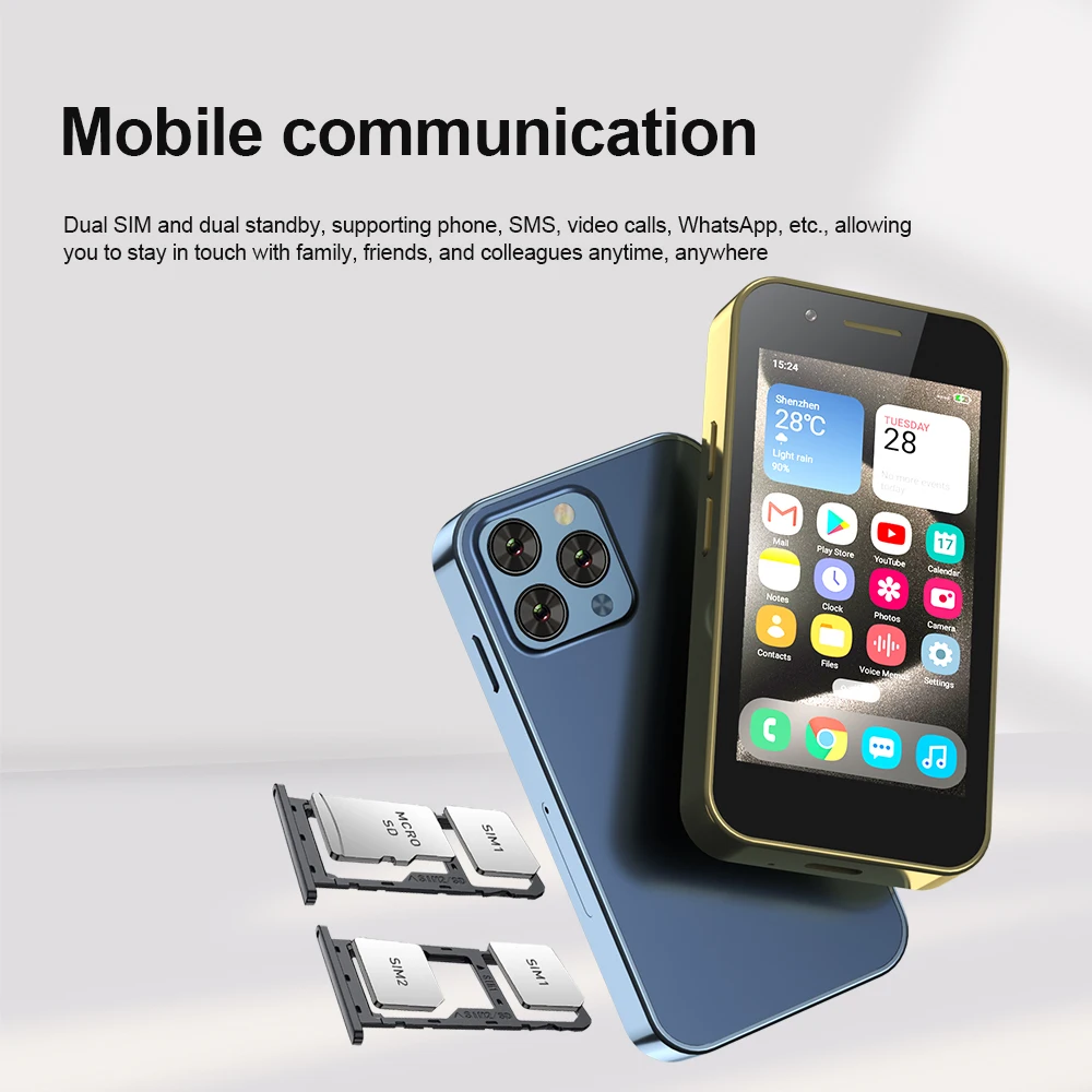 XUESEVEN KING1000 Mini Phone Smartphone 8.1 Android 3.0'' Display Dual SIM Standby 3G Wifi GPS Play Store 2GB 16GB Mobile Phones - Image 5