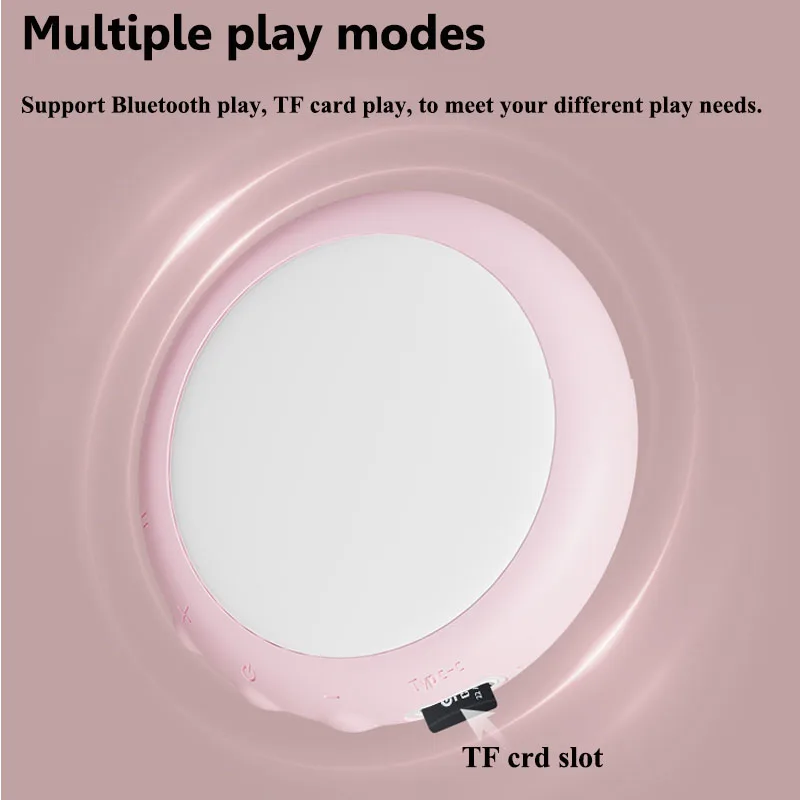 Under Pillow Bluetooth Speaker Bone Conduction Sleep Aid Soundbar Music Player with TF Card Slot Support Sleep Timer Rechargeabl