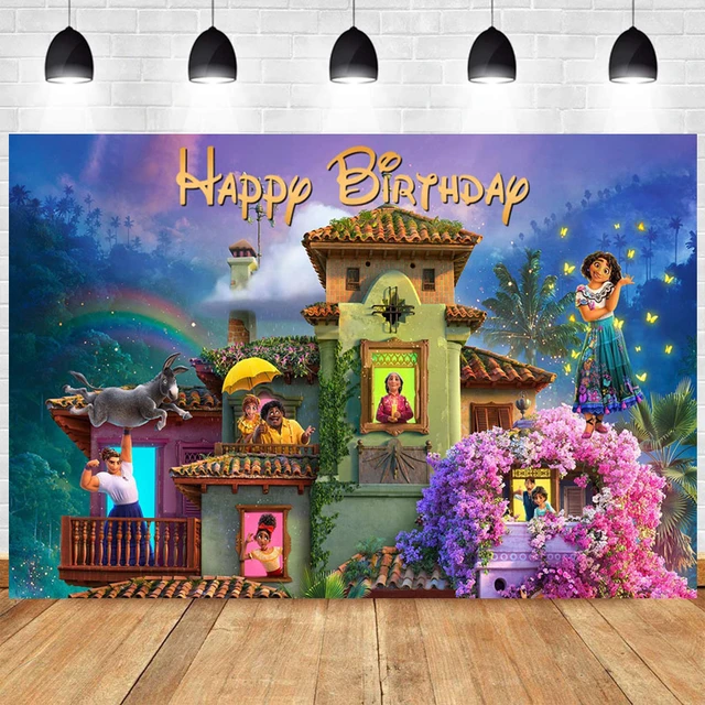 Encanto Party Backdrop Joyeux anniversaire Fond mural imprimé 2 tailles  disponibles